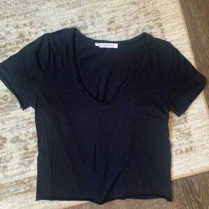 Black crop t shirt